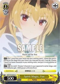 Spirit Magic, Yue - Arifureta: From Commonplace to World's Strongest - Weiss Schwarz card