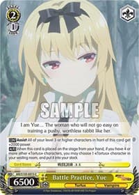 Battle Practice, Yue - Arifureta: From Commonplace to World's Strongest - Weiss Schwarz card