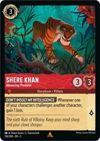 Shere Khan - Menacing Predator - Rise of the Floodborn - Disney Lorcana card
