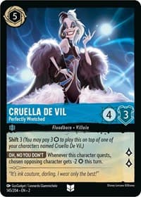 Cruella De Vil - Perfectly Wretched - Rise of the Floodborn - Disney Lorcana card