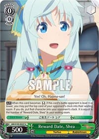 Reward Date, Shea - Arifureta: From Commonplace to World's Strongest - Weiss Schwarz card