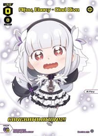 Alfou, Ebony - Clad Diva (November 2023) (Winner) - Promo Cards - WIXOSS card