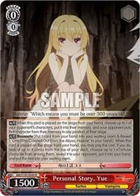 Personal Story, Yue - Arifureta: From Commonplace to World's Strongest - Weiss Schwarz card