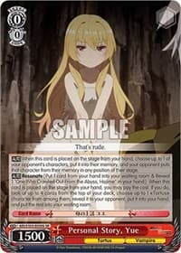Personal Story, Yue (SR) - Arifureta: From Commonplace to World's Strongest - Weiss Schwarz card