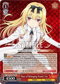 Place of Belonging Found, Yue - Arifureta: From Commonplace to World's Strongest - Weiss Schwarz card