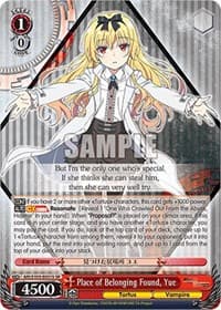 Place of Belonging Found, Yue (SR) - Arifureta: From Commonplace to World's Strongest - Weiss Schwarz card
