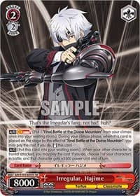 Irregular, Hajime (SR) - Arifureta: From Commonplace to World's Strongest - Weiss Schwarz card