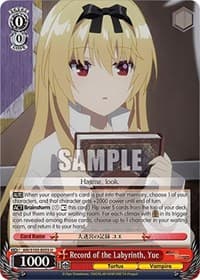 Record of the Labyrinth, Yue - Arifureta: From Commonplace to World's Strongest - Weiss Schwarz card