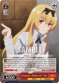 Conquest Achieved, Yue - Arifureta: From Commonplace to World's Strongest - Weiss Schwarz card