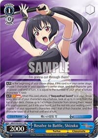 Resolve to Battle, Shizuku - Arifureta: From Commonplace to World's Strongest - Weiss Schwarz card