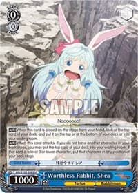 Worthless Rabbit, Shea - Arifureta: From Commonplace to World's Strongest - Weiss Schwarz card