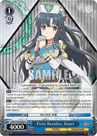 Firm Resolve, Kaori - Arifureta: From Commonplace to World's Strongest - Weiss Schwarz card