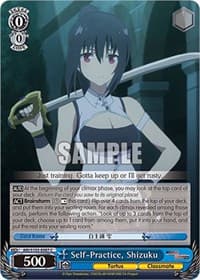 Self-Practice, Shizuku - Arifureta: From Commonplace to World's Strongest - Weiss Schwarz card