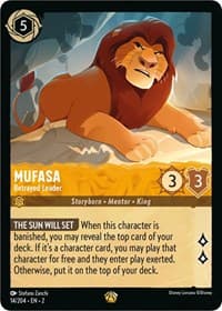Mufasa - Betrayed Leader - Rise of the Floodborn - Disney Lorcana card