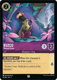Kuzco - Wanted Llama - Rise of the Floodborn - Disney Lorcana card