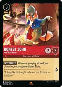 Honest John - Not That Honest - Rise of the Floodborn - Disney Lorcana card