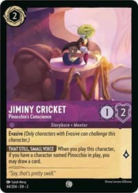 Jiminy Cricket - Pinocchio's Conscience - Rise of the Floodborn - Disney Lorcana card