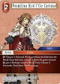 Vermilion Bird l'Cie Caetuna - Beyond Destiny - Final Fantasy TCG card