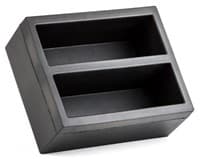 Collectible Card Foam 2-Row Max Capacity Tray - Small (w/ 6 dividers) (Black) - Pirate Lab Card Case Foam Inserts - Collectible Storage card