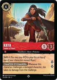Raya - Leader of Heart - Rise of the Floodborn - Disney Lorcana card