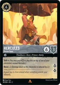 Hercules - Divine Hero - Rise of the Floodborn - Disney Lorcana card