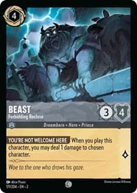 Beast - Forbidding Recluse - Rise of the Floodborn - Disney Lorcana card