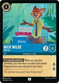 Nick Wilde - Wily Fox - Rise of the Floodborn - Disney Lorcana card