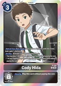 Cody Hida - P-128 (Tamer Party Pack -The Beginning- Ver. 2.0) - Digimon Promotion Cards - Digimon Card Game card