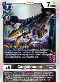 Cargodramon - Blast Ace Pre-Release Cards - Digimon Card Game card