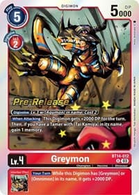 Greymon - Blast Ace Pre-Release Cards - Digimon Card Game card