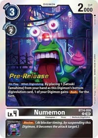 Numemon - Blast Ace Pre-Release Cards - Digimon Card Game card
