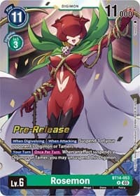 Rosemon - Blast Ace Pre-Release Cards - Digimon Card Game card
