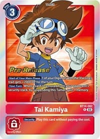 Tai Kamiya - Blast Ace Pre-Release Cards - Digimon Card Game card