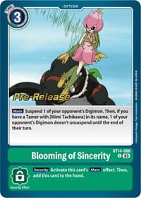 Blooming of Sincerity - Blast Ace Pre-Release Cards - Digimon Card Game card