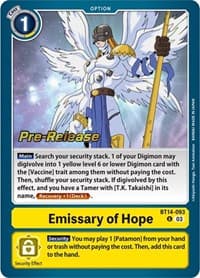 Emissary of Hope - Blast Ace Pre-Release Cards - Digimon Card Game card