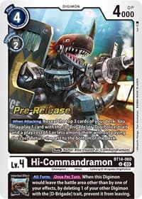 Hi-Commandramon - Blast Ace Pre-Release Cards - Digimon Card Game card
