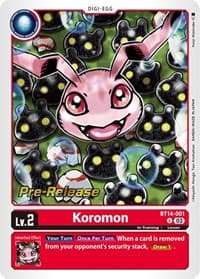 Koromon - Blast Ace Pre-Release Cards - Digimon Card Game card