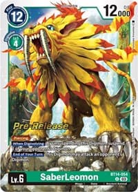 SaberLeomon - Blast Ace Pre-Release Cards - Digimon Card Game card