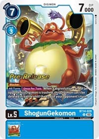 ShogunGekomon - Blast Ace Pre-Release Cards - Digimon Card Game card