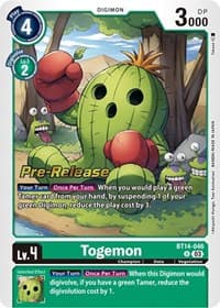 Togemon - Blast Ace Pre-Release Cards - Digimon Card Game card
