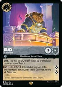 Beast - Tragic Hero - Rise of the Floodborn - Disney Lorcana card