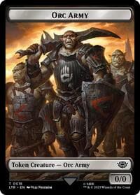 Orc Army (0019) // Food (0022) Double-Sided Token (Surge Foil) - Universes Beyond: The Lord of the Rings: Tales of Middle-earth - Magic: The Gathering card