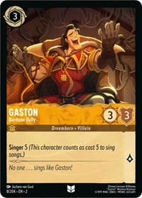 Gaston - Baritone Bully - Rise of the Floodborn - Disney Lorcana card