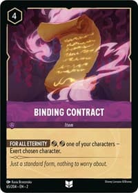 Binding Contract - Rise of the Floodborn - Disney Lorcana card