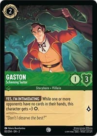Gaston - Scheming Suitor - Rise of the Floodborn - Disney Lorcana card