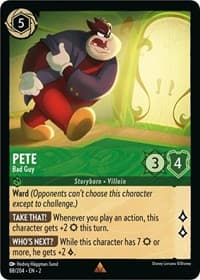 Pete - Bad Guy - Rise of the Floodborn - Disney Lorcana card