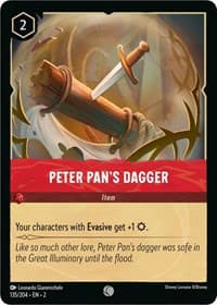 Peter Pan's Dagger - Rise of the Floodborn - Disney Lorcana card