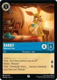 Rabbit - Reluctant Host - Rise of the Floodborn - Disney Lorcana card