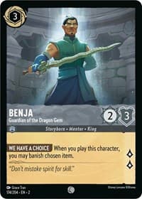 Benja - Guardian of the Dragon Gem - Rise of the Floodborn - Disney Lorcana card