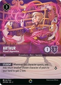 Arthur - Wizard's Apprentice (Enchanted) - Rise of the Floodborn - Disney Lorcana card